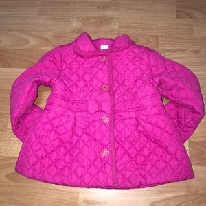 Girls 4T Pink Cozy-Lined Pea Coat